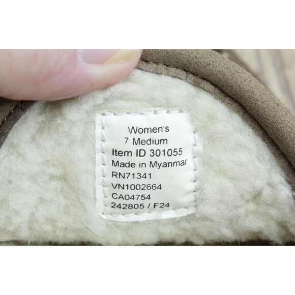 LL Bean Mountain Slippers Moccasin Dark Cement Size 7 M - Picture 9 of 9